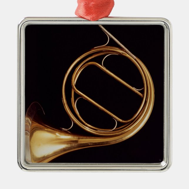 French Horn, by Marcel Auguste Raoux Metal Tree Decoration (Front)