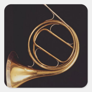 French Horn, by Marcel Auguste Raoux Square Sticker