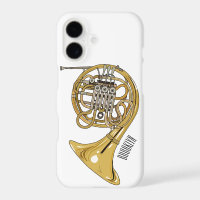 French horn cartoon illustration