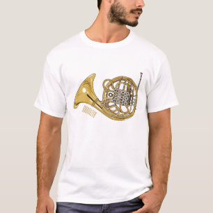 French horn cartoon illustration  T-Shirt