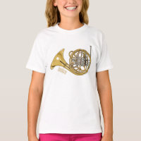 French horn cartoon illustration