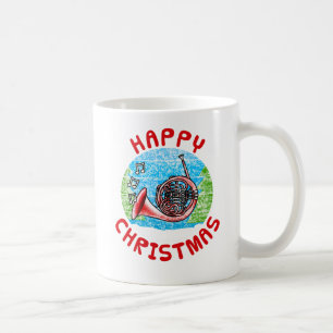 French Horn Christmas Brass Musician Music Teacher Coffee Mug