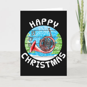 French Horn Christmas Hornist Br Musician Music Te Card