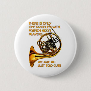 French Horn Cutie 6 Cm Round Badge