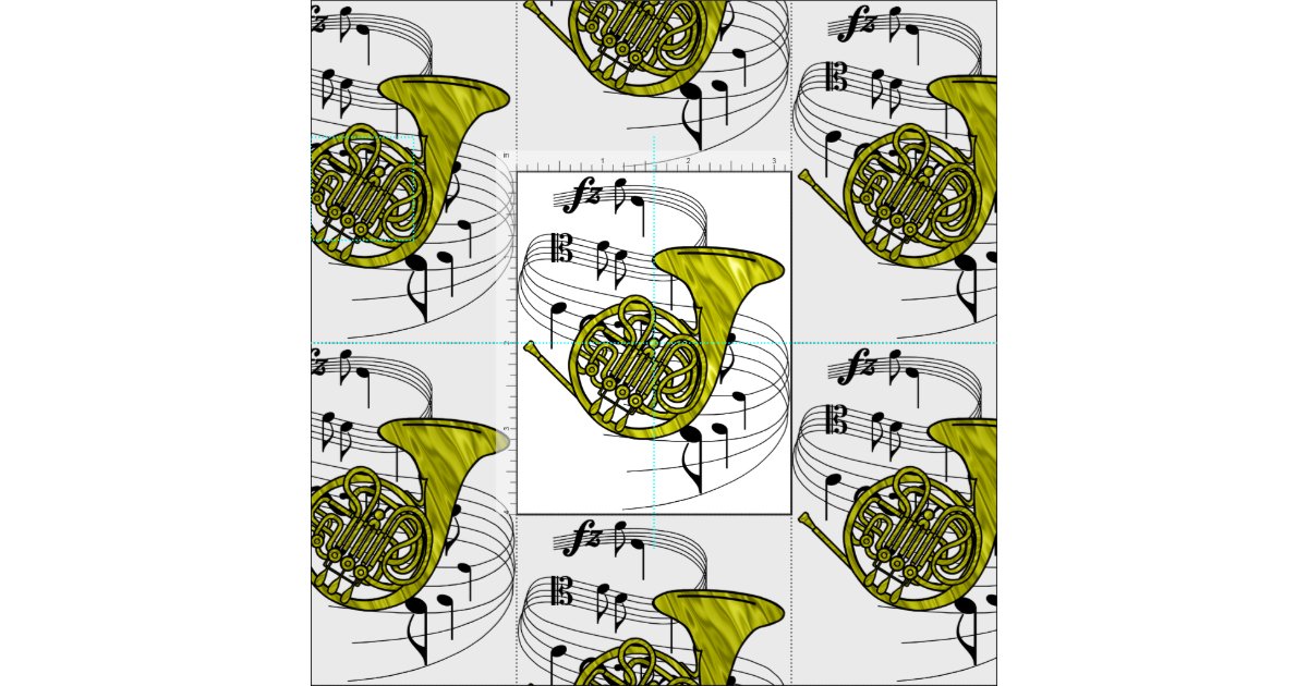 French Horn Fabric Zazzle