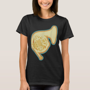 French Horn Gift Corno Player Marching Band Musici T-Shirt