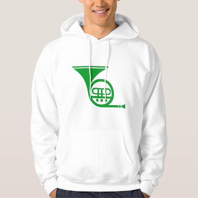 French Horn - Grass Green Hoodie (Front)