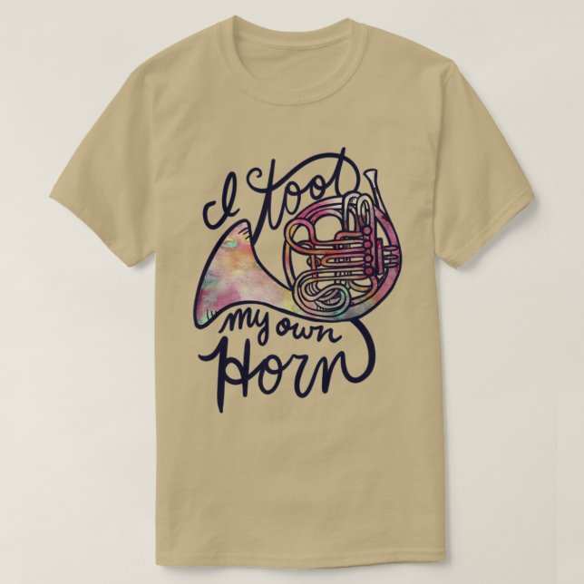 French Horn Humour T-Shirt (Design Front)