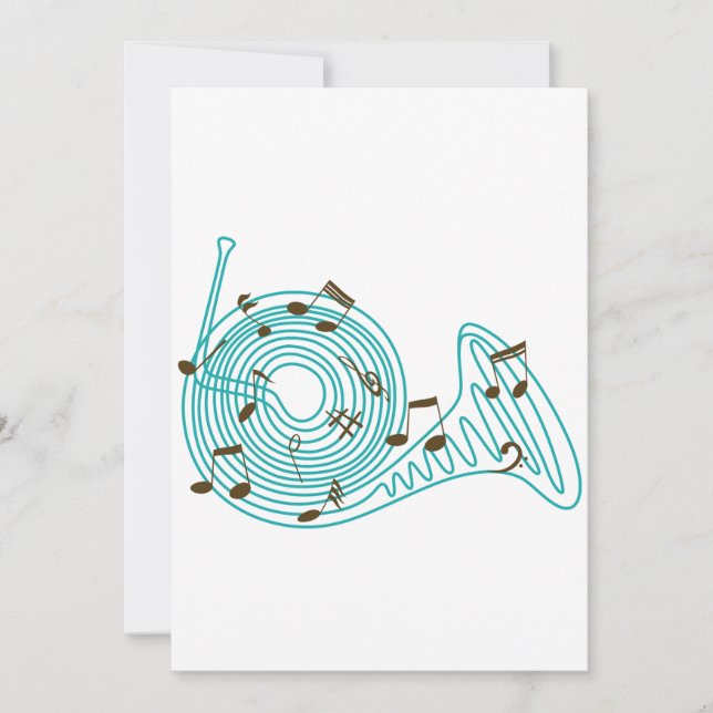 French Horn Invitations (Front)