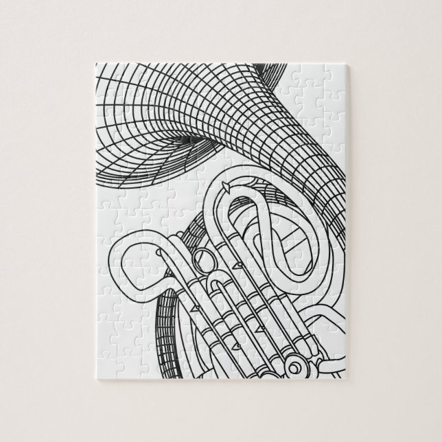 French horn jigsaw puzzle (Vertical)