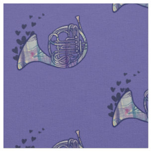 French Horn Love Band Class Art Fabric