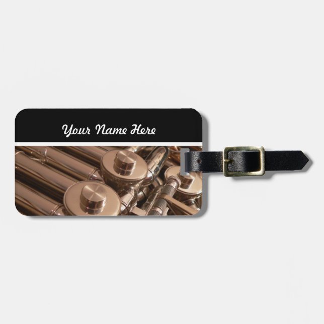French Horn Luggage Tag (Front Horizontal)