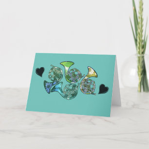 French Horn Marching Band Class Teacher Card