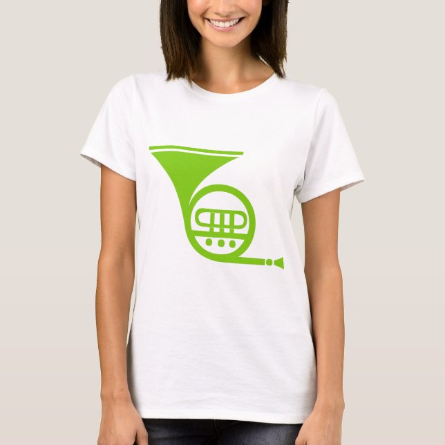 French Horn - Martian Green T-Shirt (Front)