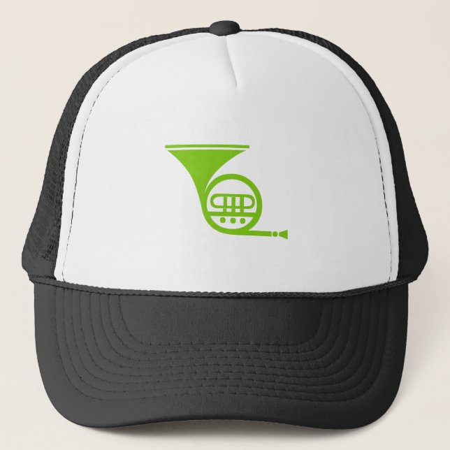 French Horn - Martian Green Trucker Hat (Front)
