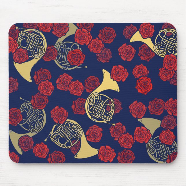 French Horn Mouse Mat (Front)