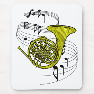 French Horn Mouse Mat