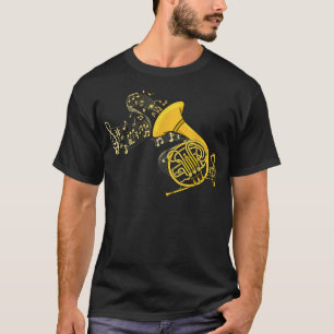 French Horn Music Lover Big Band Instrument French T-Shirt