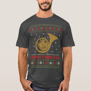 French Horn Music Lover Lighting French Horn Ugly T-Shirt