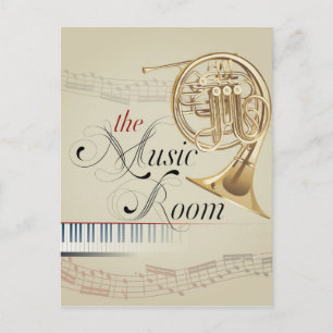 French Horn Music Room Postcard