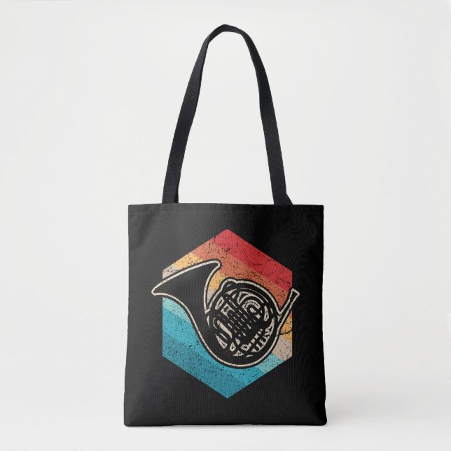 French Horn Music Tote Bag (Front)