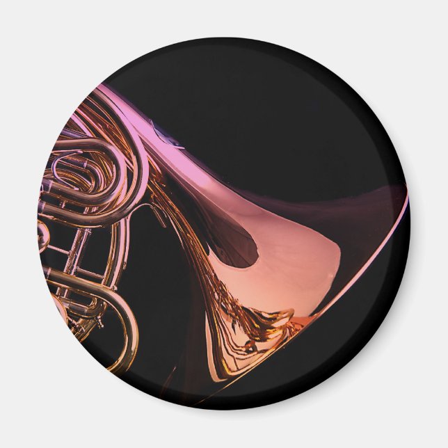 French Horn Musical Instrument Image Magnet (Front)