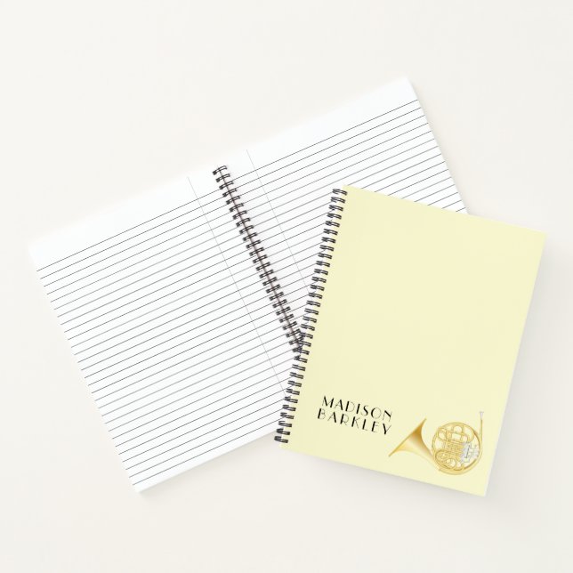 French Horn Musician Band Teacher Notebook (Inside)