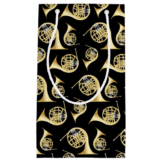French Horn Musician Band Teacher Small Gift Bag (Front)
