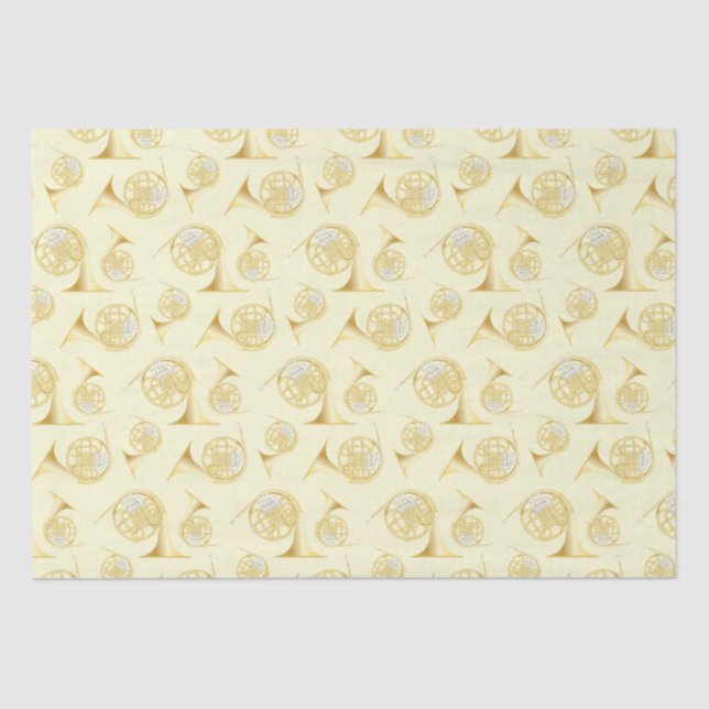 French Horn Musician Band Teacher Wrapping Paper (Front)
