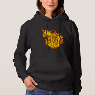French Horn On Fire Gift French Horn Lover3 Hoodie