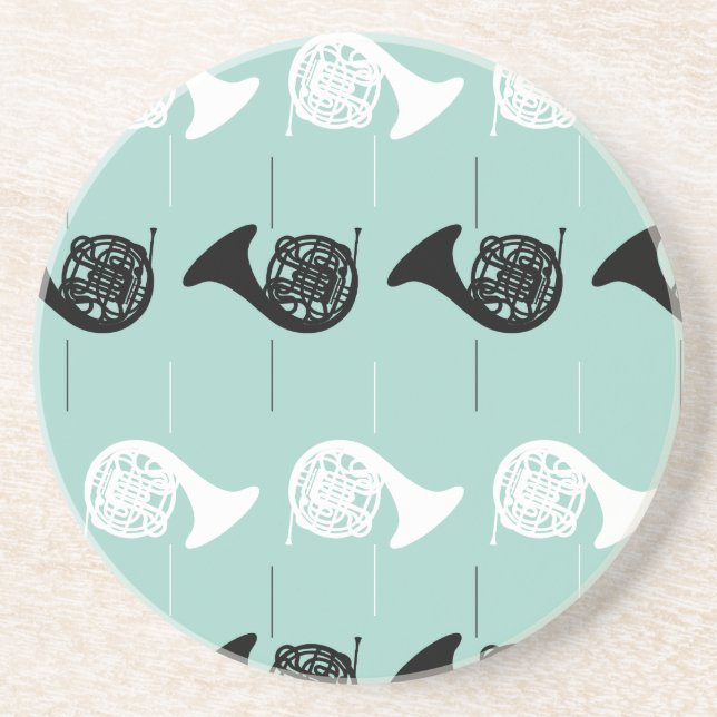 French Horn Pattern Coaster (Front)