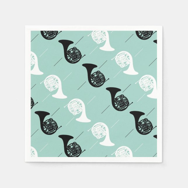 French Horn Pattern Napkin (Front)