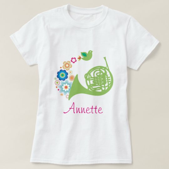 French Horn Personalised Music Gift T-Shirt