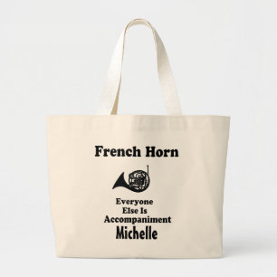 French Horn Personalised Music Tote bag Gift