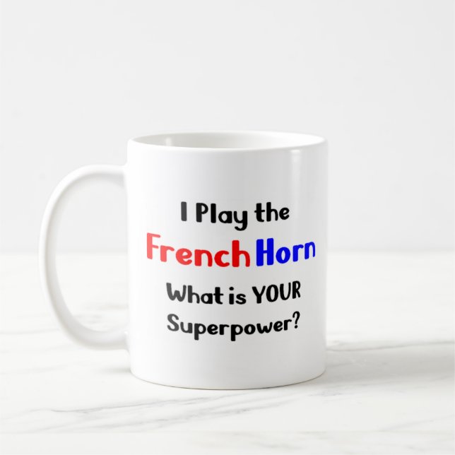 french horn player coffee mug (Left)