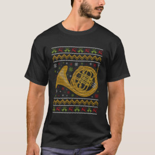 French Horn Player Ugly Style Gift For Christmas T-Shirt