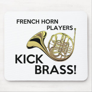 French Horn Players Kick Brass Mouse Mat