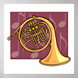 French Horn Poster