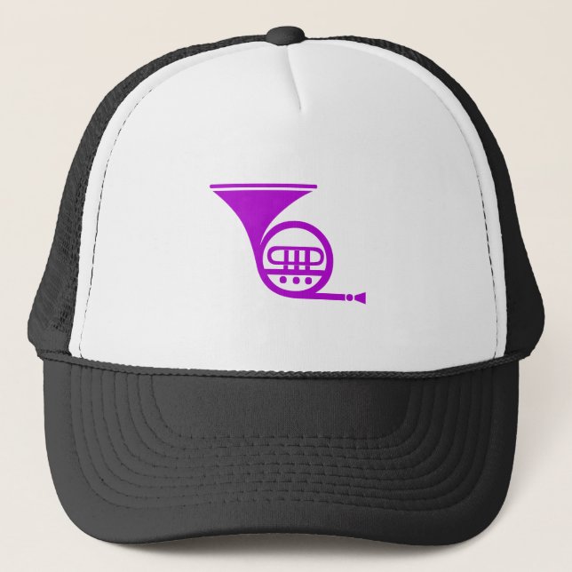French Horn - Purple Trucker Hat (Front)