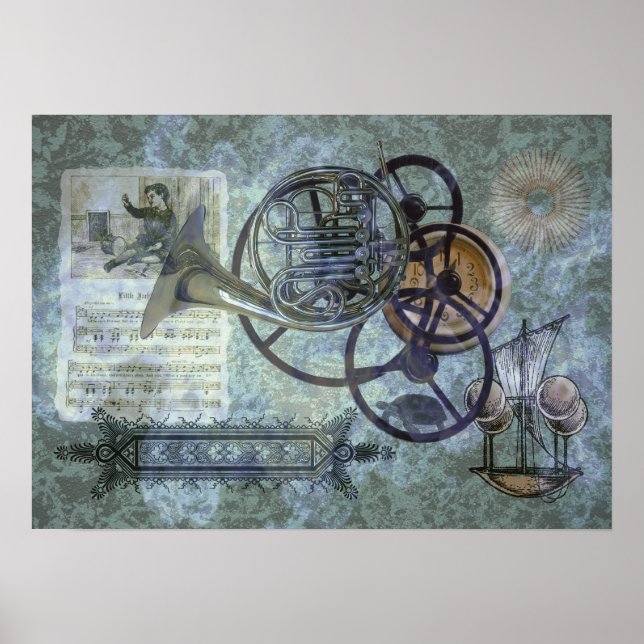 French Horn Steampunk Medley Poster (Front)