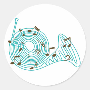 French Horn Stickers