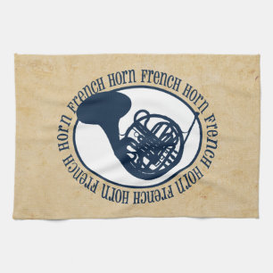French Horn Tea Towel