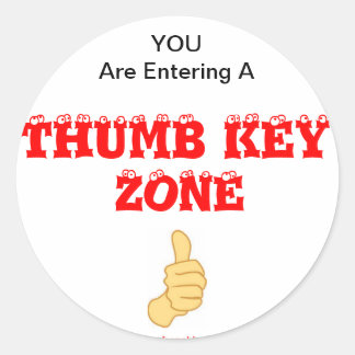 French Horn Thumb Key Alert Classic Round Sticker