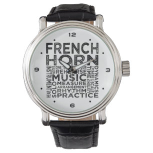 French Horn Typography Watch