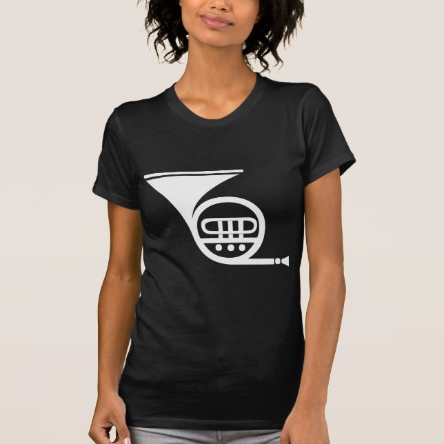 French Horn - White T-Shirt (Front)