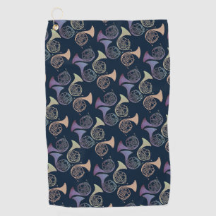 French Horns Art cute French horn designs Golf Towel