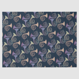 French Horns Art cute French horn designs Tissue Paper