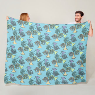 French Horns Band Class French Horn Teacher Fleece Blanket
