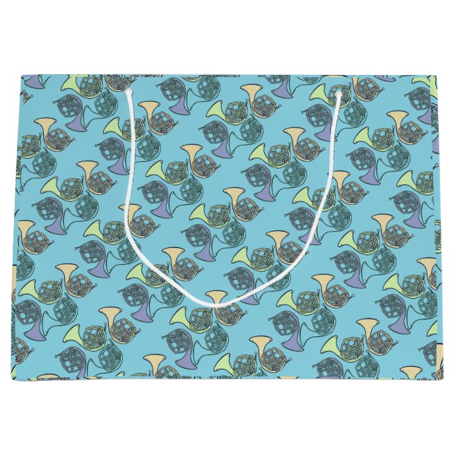 French Horns Band Class French Horn Teacher        Large Gift Bag (Front)