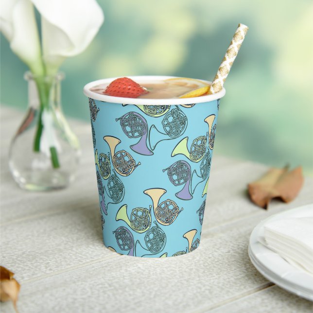 French Horns Band Class French Horn Teacher        Paper Cups (Insitu)